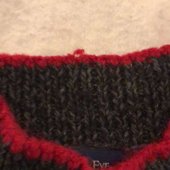 Eagle’s Eye Ice Skating Vintage Christmas Sweater Zip Front Womens Size Medium - Picture 6 of 15